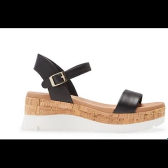 NWT Steve Madden sandals+Rosita Black Leather platform+7.5 - Picture 7 of 9